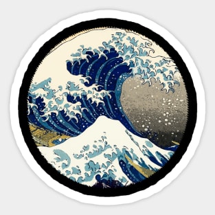 Legendary Great Wave off KANAGAWA abstract style retouched artwork Sticker